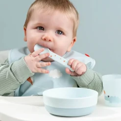 Playground slabbetje met klittenband, Blue