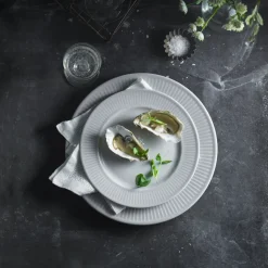 Plissé bord doorsnee 22 cm, Wit