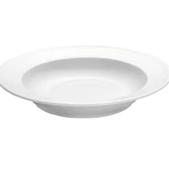 Plissé diep bord doorsnee 22 cm, Wit