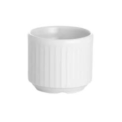 Plissé eierdop, Wit