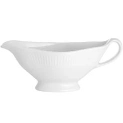 Plissé sausplaat met handvat 32 cl, Wit