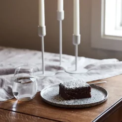 Poppi schotel 21 cm., wit-zwart