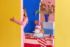 Poppy bordje 20,5x21 cm, Blauw