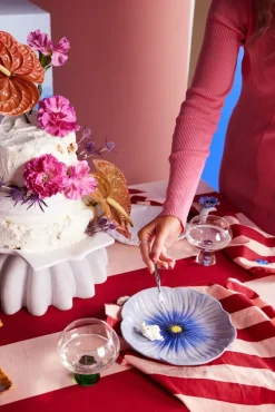 Poppy bordje 20,5x21 cm, Blauw