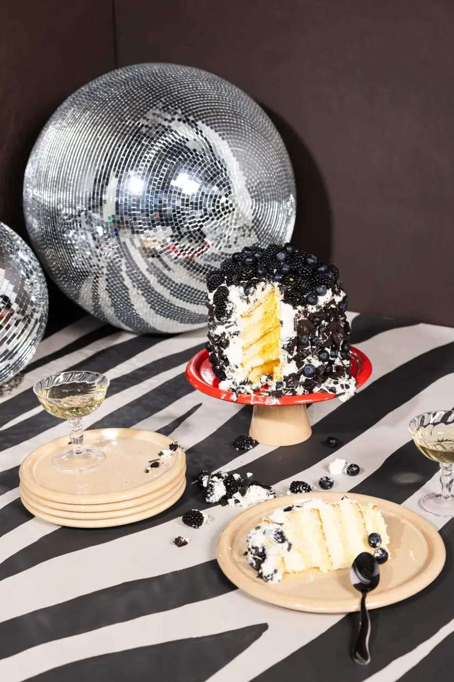 Porto etagère Ø26x11 cm, Rood-beige