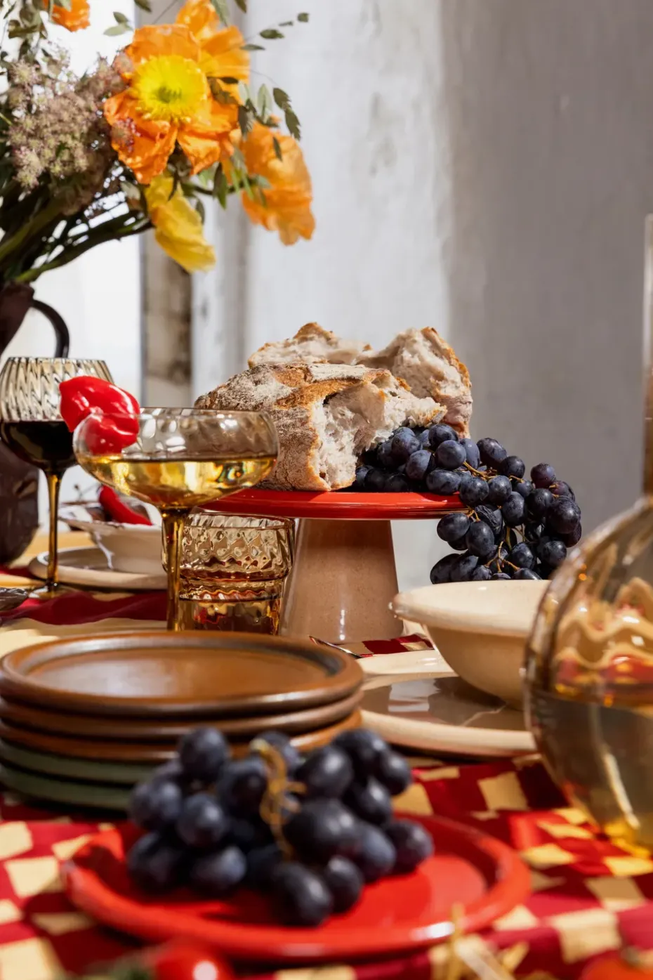 Porto etagère Ø26x11 cm, Rood-beige