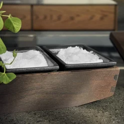 Rå zoutvaatje 6,5 cm, Zwart