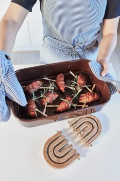 Rainbow houten pannenonderzetter, Natur