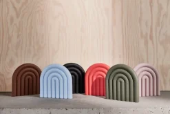 Rainbow placemat 15x15 cm, Cherry red