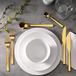 Raw bestekset 16-delig, goud