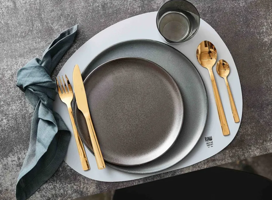 Raw dessertlepel 4-pack, Goud