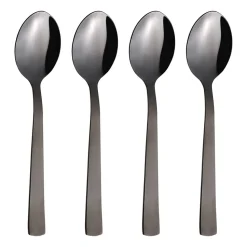 Raw dessertlepel 4-pack, Zwart