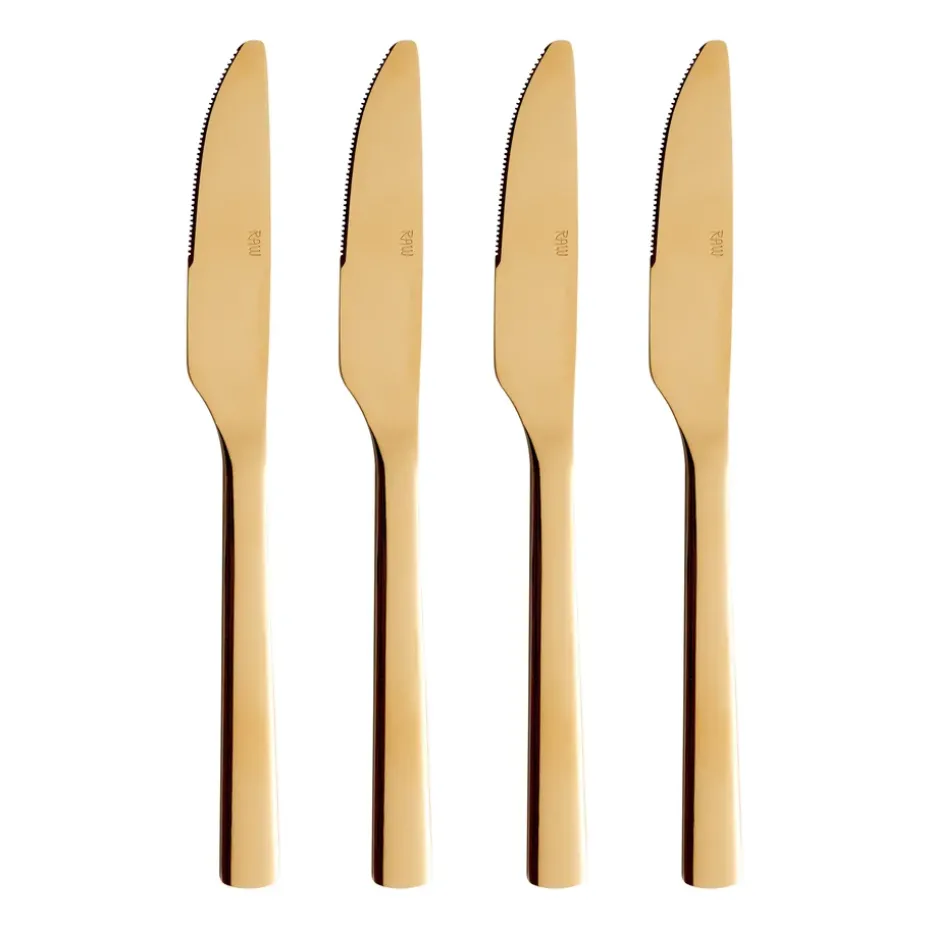 Raw dinermes 4-pack, Goud