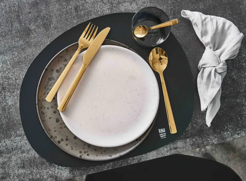 Raw dinermes 4-pack, Goud