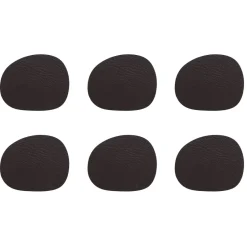 Raw glasonderzetters leer 6-pack, Brown buffalo (bruin)