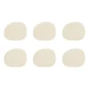 Raw glasonderzetters leer 6-pack, Wam nude (beige)
