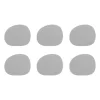Raw glasonderzetters leer 6-pack, Lichtgrijs