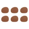 Raw glasonderzetters leer 6-pack, Cinnamon brown (bruin)