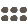 Raw glasonderzetters leer 6-pack, Clay (bruin)