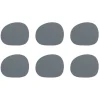 Raw glasonderzetters leer 6-pack, Grey buffalo (grijs)