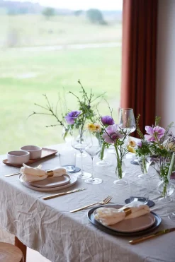 Raw Organic kommenset met houten plateau, Nordic Nude