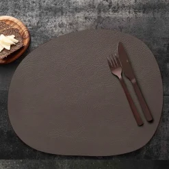 Raw placemat leer, Clay buffalo