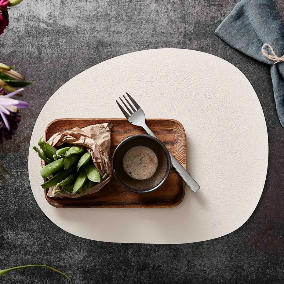 Raw placemat leer, Warm nude buffalo