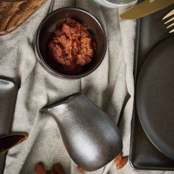 Raw roomkan aardewerk 20 cl, Metallic brown