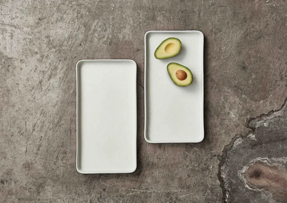 Raw schotel 18x34 cm 2-pack, Arctic white