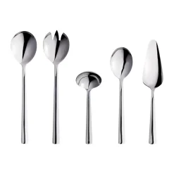 Raw serveerbestek 5-delig, Zilver