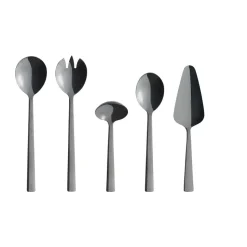 Raw serveerbestek 5-delig, Zwart