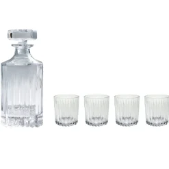 Relief karaf met deksel, Helder