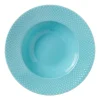 Rhombe diep bord Ø24,5 cm, Turquoise