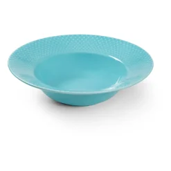 Rhombe diep bord Ø24,5 cm, Turquoise