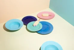 Rhombe diep bord Ø24,5 cm, Turquoise