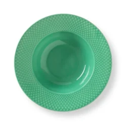 Rhombe diep bord groen, 24,5 cm