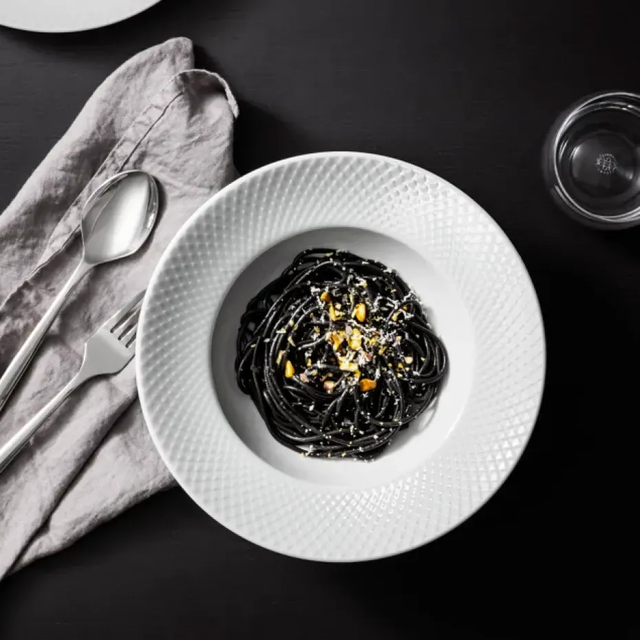 Rhombe diep bord wit, Ø 24,5 cm