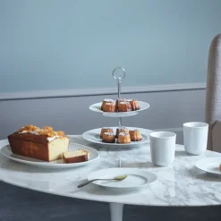 Rhombe koekjesschaal Ø 27 cm, wit