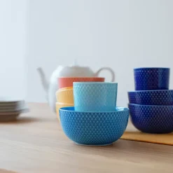 Rhombe kom Ø13 cm, Donkerblauw