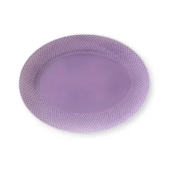 Rhombe ovale serveerschaal 35x26,5 cm, Lichtpaars
