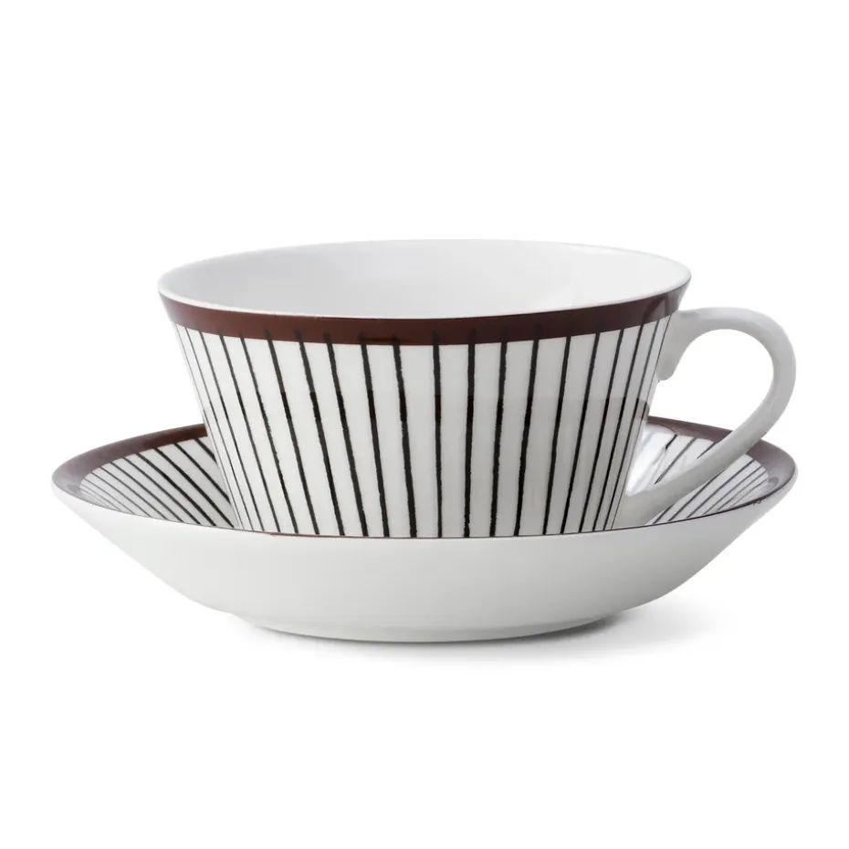 Ribb theeset, theekop + schotel