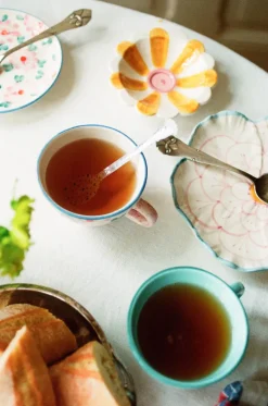 Rice Flower bord Ø19,5 cm, Blue border