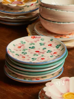 Rice keramiekbord Ø15 cm, Pink