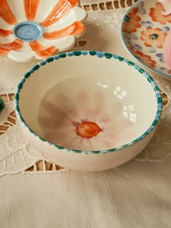 Rice keramiekschaal 35 cl, Soft Pink Flower-lavendel