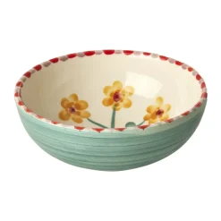 Rice keramiekschaal 35 cl, Yellow Flower-jade