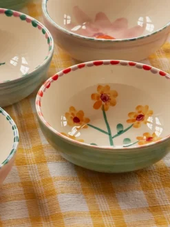 Rice keramiekschaal 35 cl, Yellow Flower-jade