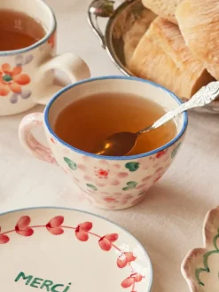 Rice keramische theekop, Pink