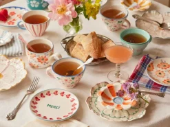 Rice keramische theekop, Pink