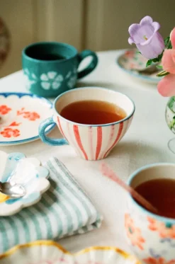 Rice keramische theekop, Stripes