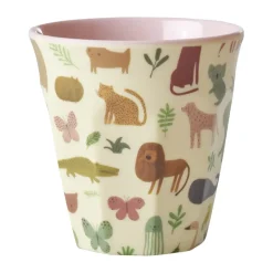 Rice kinderbeker melamine, Sweet Jungle Print-Soft Pink